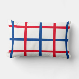 Rectangle Coussin Jeté - Rayures de Grille d'Été Coussin Jet