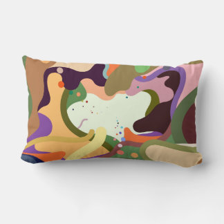 Rectangle Coussin Lombaire Abstrait Color Splash – Art Moder