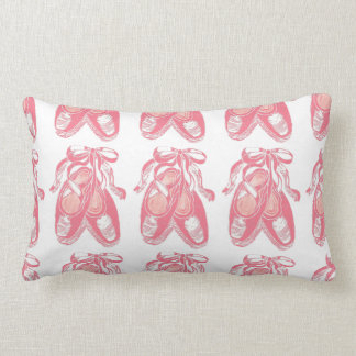 Rectangle Coussin lombaire de ballet de motif rose de
