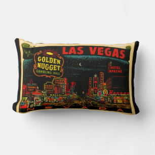 Rectangle Coussin lombaire de bande de casino de Las Vegas