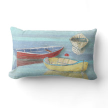 Coussin lombaire de bateaux de matin d'été au