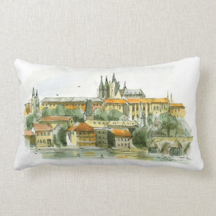 Rectangle Coussin lombaire de château de Prague
