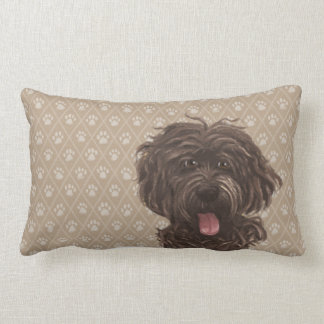 Rectangle Coussin lombaire de chien de Labradoodle