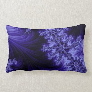 Rectangle Coussin lombaire de fractale bleue