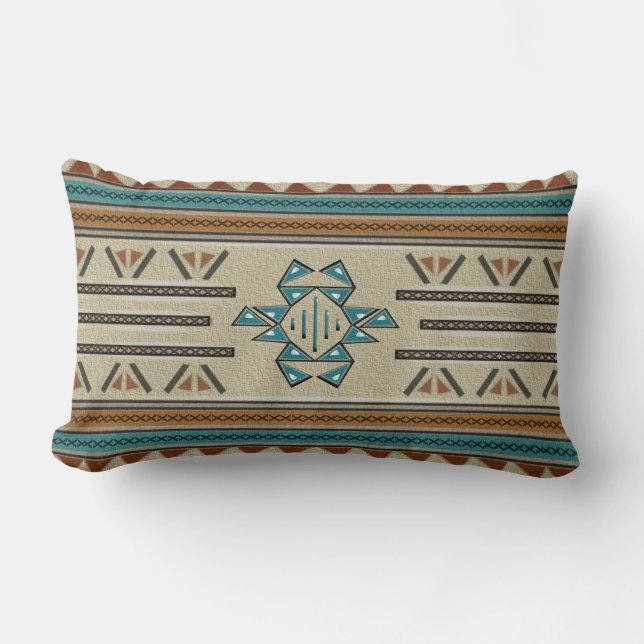 Rectangle Coussin lombaire de jet de coton de prospérité (Recto)