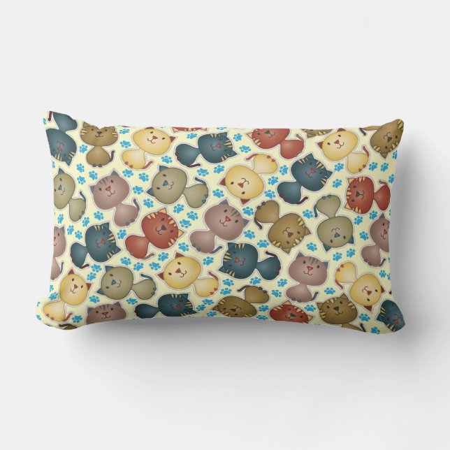 Rectangle Coussin lombaire de Kitty Kats (Recto)