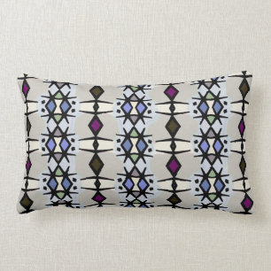 Rectangle Coussin lombaire de motif bleu du Nil