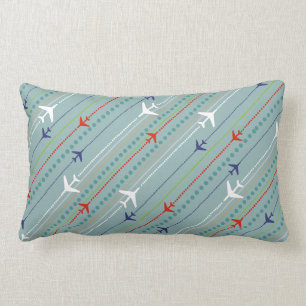 Rectangle Coussin lombaire de rétro motif d'avion