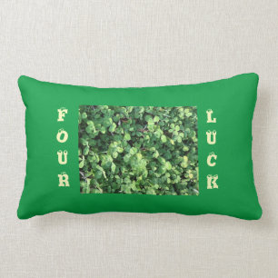 Rectangle coussin lombaire de trèfle de Quatre-feuille