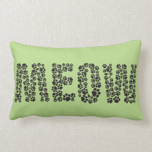 Rectangle Coussin lombaire d'empreinte de patte de