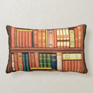 Rectangle Coussin lombaire d'étagère antique de bibliothè
