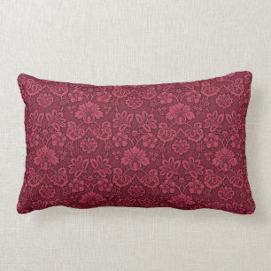 Rectangle Coussin lombaire d'impression floral de brocard de