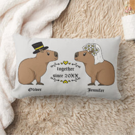 Rectangle Coussin lombaire du couple Capybara