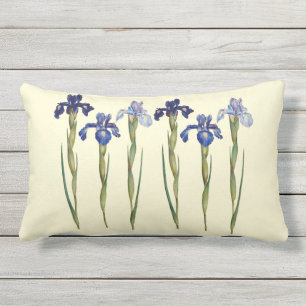 Rectangle Coussin lombaire extérieur de six iris pourpres e