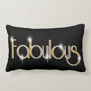 Rectangle Coussin lombaire fabuleux d'éclat d'or noir