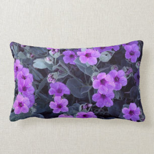 Rectangle Coussin lombaire floral pourpre