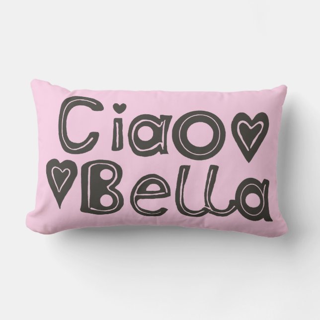 Rectangle Coussin lombaire rose-clair de Ciao Bella (Recto)