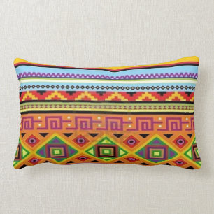 Rectangle Coussin lombaire tribal aztèque