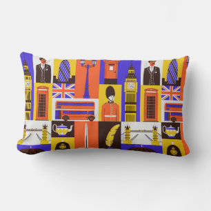 Rectangle Coussin Lumbar à thème Londres