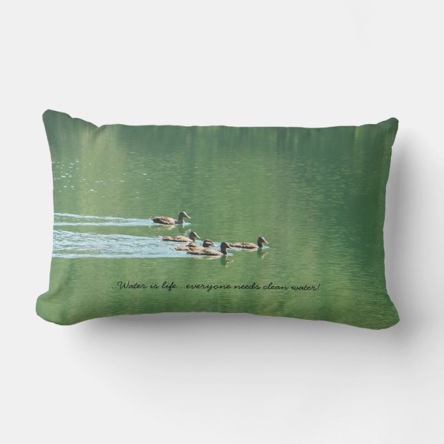Rectangle Coussin (lumbar) avec lac vert (Recto)