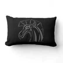 Coussin Lumbar de Dragon (argent)