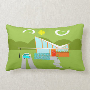 Rectangle Coussin Lumbar de la maison Retro Palm Springs