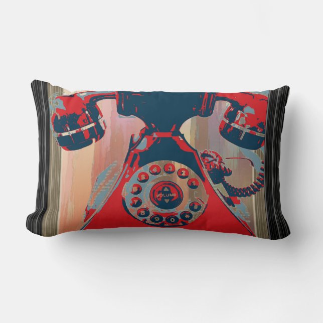 Rectangle Coussin Lumbar de téléphone rétroactif (Recto)