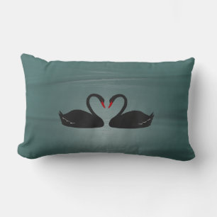 Rectangle Coussin Lumbar des cygnes noirs