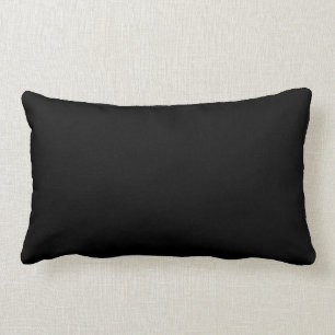 Rectangle Coussin Lumbar noir 13 pouces x 21 pouces