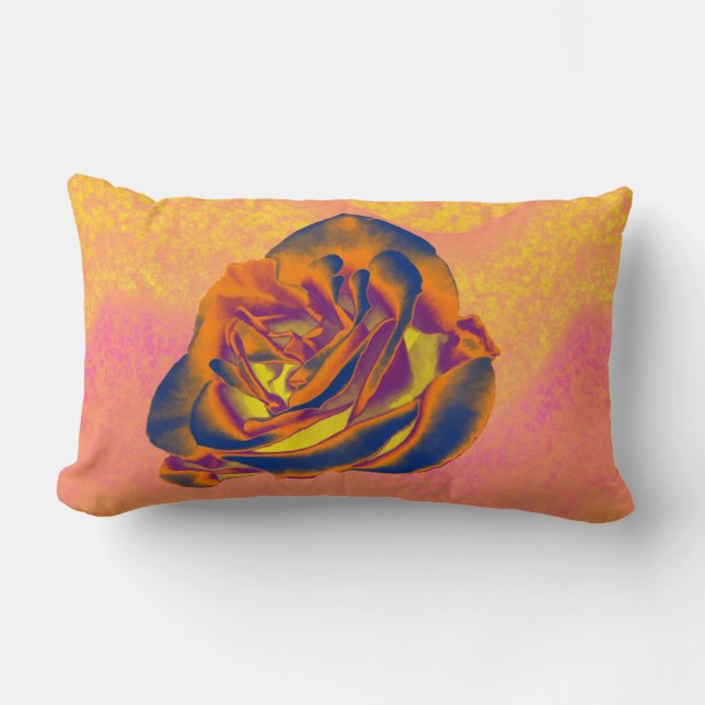 Rectangle Coussin Lumbar Rose orange (Recto)