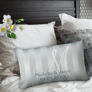 Rectangle Coussin Mariage gris clair gris argenté