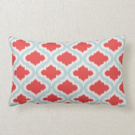 Rectangle coussin marocain d'ikat de motif de turquoise