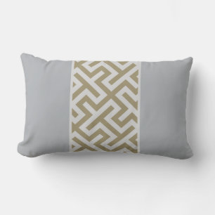 Rectangle Coussin moderne chic neutre sable gris gris