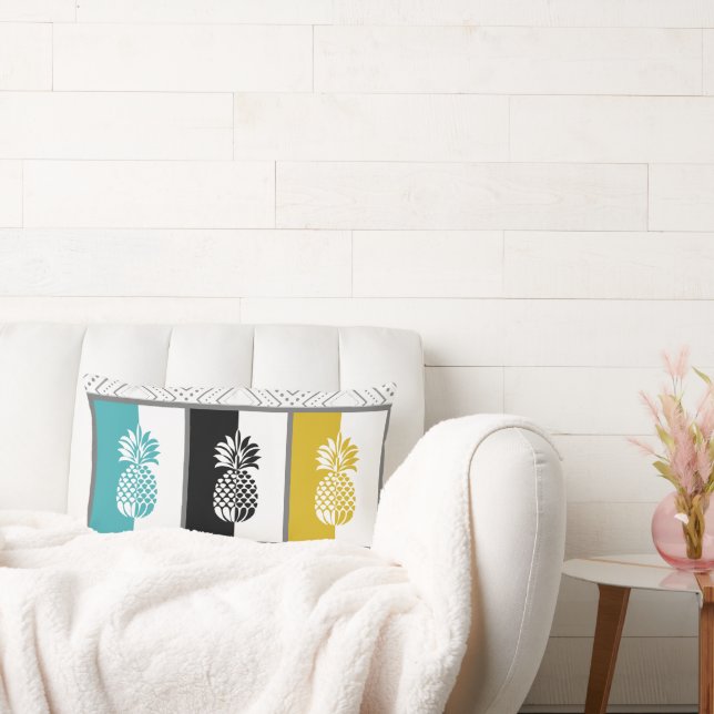 Rectangle Coussin moderne couleur ananas Lumbar (Canapé)