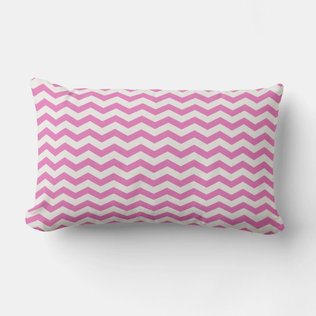 Rectangle Coussin MOJO américain blanc/rose pâle Chevron (Recto)