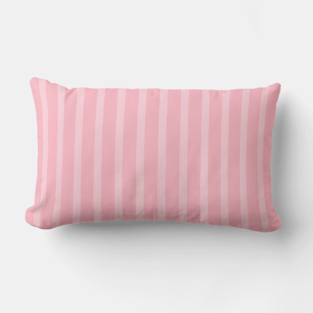Rectangle Coussin Motif rose avec rayures rose clair (Recto)