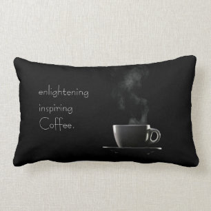 Rectangle Coussin noir et blanc de café