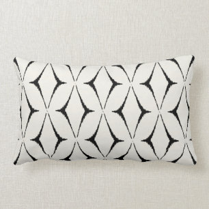 Rectangle Coussin noir et blanc décoratif chic moderne