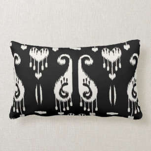 Rectangle Coussin noir et blanc décoratif chic moderne