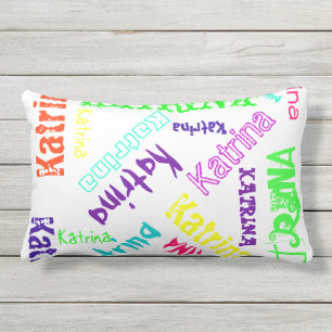 Rectangle Coussin nommé de collage dans des couleurs