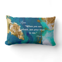 Coussin Ocean Lumbar personnalisé - Psaume 56:3