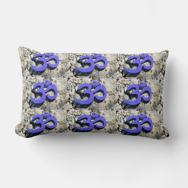 Rectangle coussin Om violet (Recto)