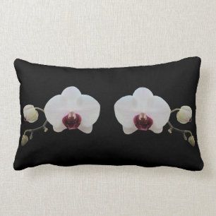 Rectangle Coussin - Orchidée blanche à lèvres rubis sur n