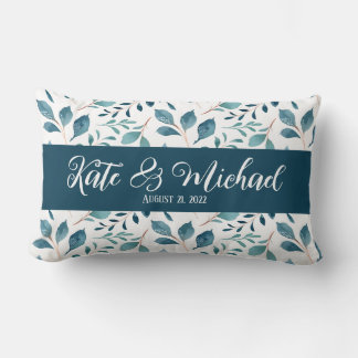 Rectangle Coussin personnalisé avec nom et date