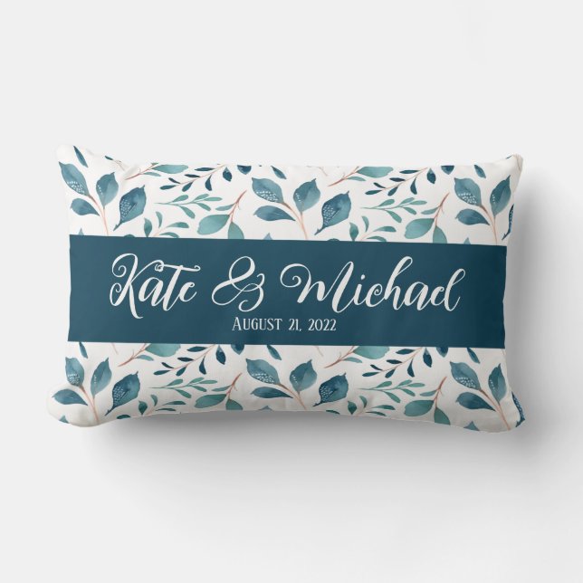 Rectangle Coussin personnalisé avec nom et date (Recto)