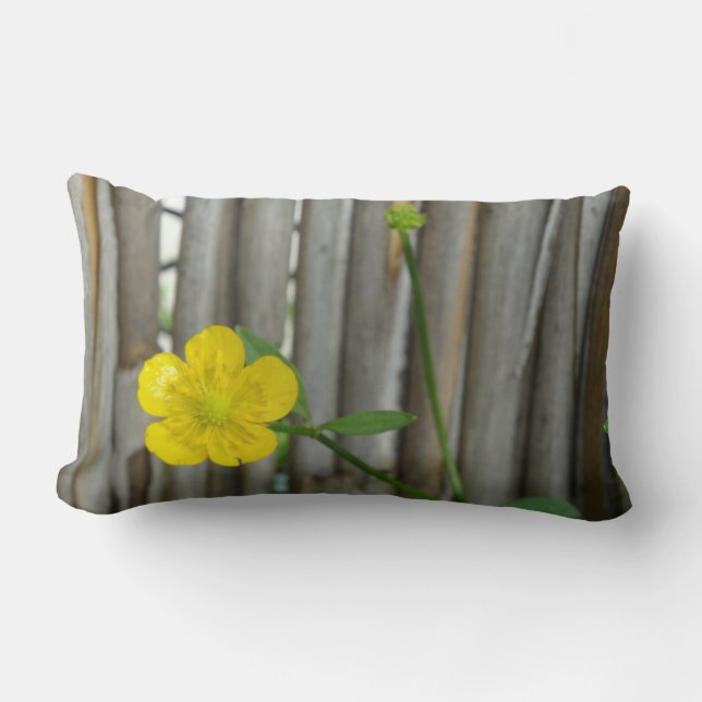 Rectangle Coussin photo Fleur Jaune (Recto)
