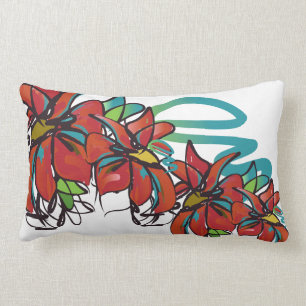 Rectangle Coussin Poinsettia Lumbar