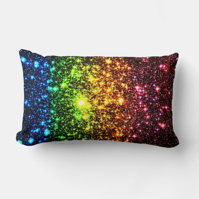 Rectangle Coussin Rainbow Galaxy Lumbar (Recto)