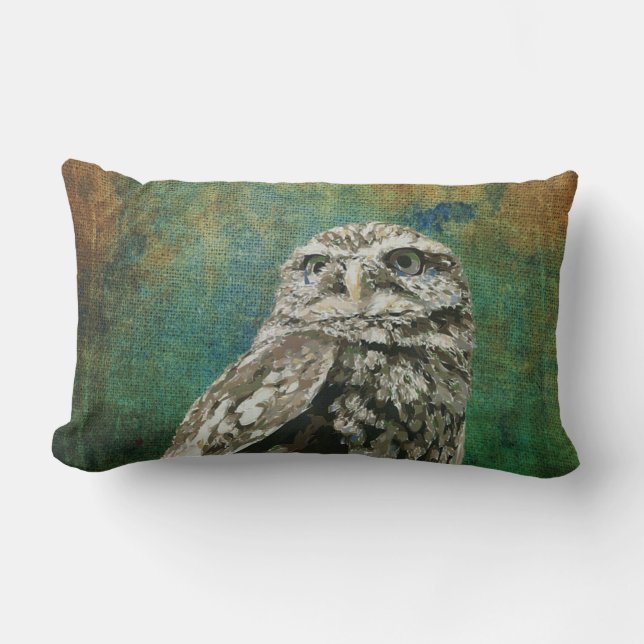 Rectangle Coussin repéré de hibou (Recto)