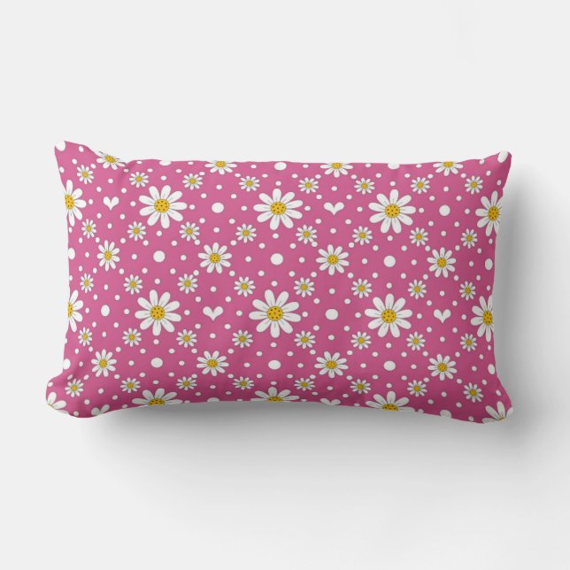 Rectangle Coussin Rose Daisy (Recto)